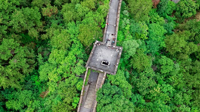 aerial view photography of great wall of china